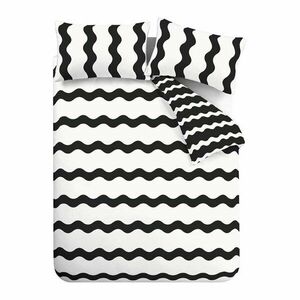 Czarno-biała pościel dwuosobowa 200x200 cm Waves – Sassy B obraz