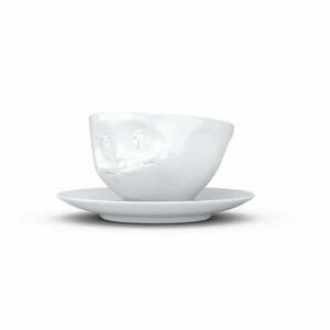 Biała porcelanowa łakoma filiżanka ze spodkiem 58products obraz
