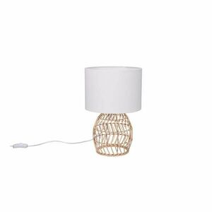 Biało-naturalna lampa stołowa (wys. 38 cm) Rike – Trio obraz