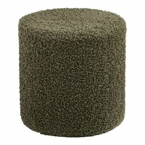 Zielony puf z materiału bouclé Ejby – House Nordic obraz