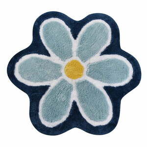 Niebieski dywanik łazienkowy ø 90 cm Flower – Foutastic obraz