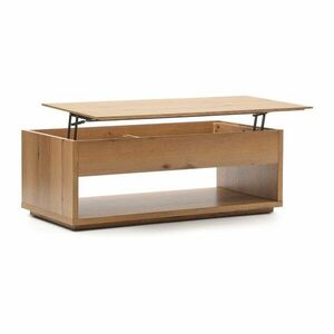 Stolik w dekorze dębu w naturalnym kolorze 60x120 cm Alguema – Kave Home obraz