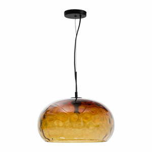 Szklana lampa wisząca w bursztynowym kolorze ze szklanym kloszem ø 40 cm Balma – Kave Home obraz