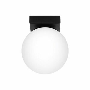Czarna lampa sufitowa z szklanym kloszem ø 12 cm Umerta – Nice Lamps obraz
