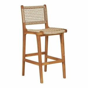 Hoker z litego drewna tekowego w naturalnym kolorze (wysokość siedziska 60 cm) Derby – House Nordic obraz