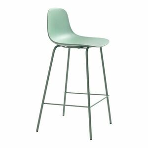 Jasnozielony plastikowy hoker (wysokość siedziska 67, 5 cm) Whitby – Unique Furniture obraz