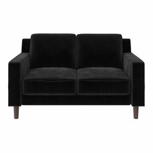 Czarna aksamitna sofa 83 cm Brynn – Støraa obraz