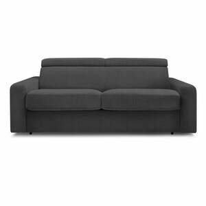 Ciemnoszara sztruksowa rozkładana sofa 215 cm Monaco – Bobochic Paris obraz