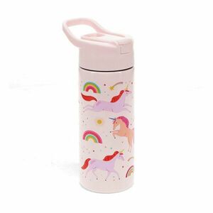 Jasnoróżowa butelka dla dzieci ze stali nierdzewnej 500 ml Unicorn – Rex London obraz