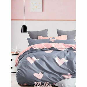 Różowa pościel dwuosobowa z bawełny renforcé z prześcieradłem 200x220 cm – Mila Home obraz