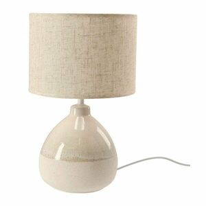 Beżowa lampa stołowa z tekstylnym kloszem (wysokość 41 cm) Ardo – Candellux Lighting obraz