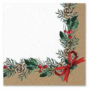 Serwetki zestaw 20 szt. 33x33 cm Christmas Bow – Homéa obraz