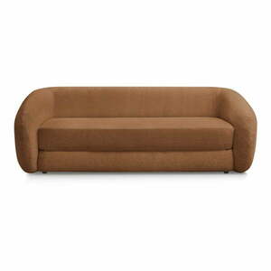 Ceglasta rozkładana sofa z tkaniny szenilowej 228 cm Neyo – Bobochic Paris obraz