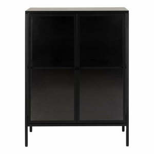 Czarna metalowa witryna Actona Newcastle, wys. 98, 7 cm obraz