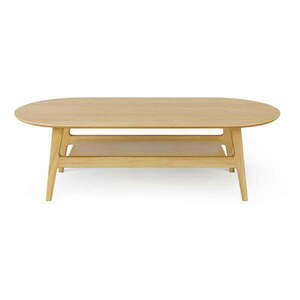 Stolik w dekorze dębu w naturalnym kolorze 60x130 cm Curved – Woodman obraz