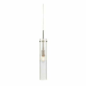 Lampa wisząca w kolorze srebra ze szklanym kloszem Tubo – Markslöjd obraz