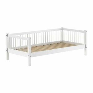 Białe łóżko dziecięce z litego drewna bukowego 90x200 cm Forrest – Vipack obraz