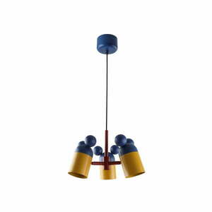 Niebieska lampa wisząca z metalowym kloszem Mouse II – GTV obraz