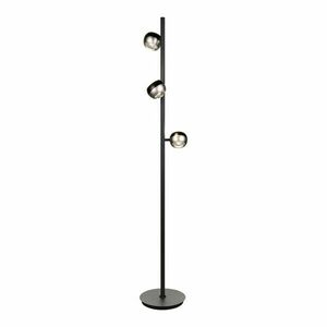 Lampa stojąca LED w czarno-srebrnym kolorze (wysokość 150 cm) Orbit – Trio Select obraz