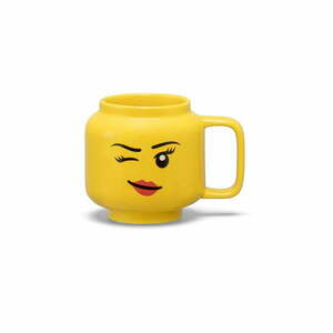 Żółty ceramiczny kubek dla dzieci 255 ml Head – LEGO® obraz