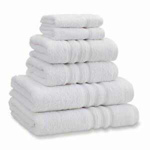 Białe bawełniane ręczniki frotte zestaw 6 szt. Zero Twist – Catherine Lansfield obraz