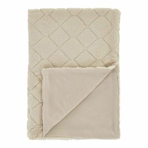 Beżowy koc z mikropluszu 130x170 cm Cosy Diamond – Catherine Lansfield obraz