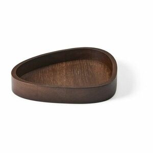 Brązowy drewniany pojemnik dekoracyjny 18x16x3 cm Curve M – LIND DNA obraz
