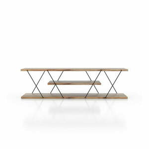 Szafka pod TV w dekorze orzecha 120x33 cm Canaz – Kalune Design obraz