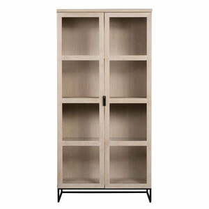 Naturalna witryna z litego drewna dębowego 95x195 cm Everett – Rowico obraz