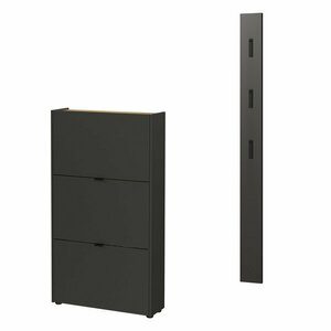 Antracytowy zestaw do przedpokoju 101x200x22 cm Ameca – Germania obraz