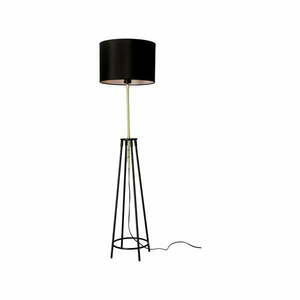 Czarna lampa stojąca (wysokość 154 cm) Tegola – Candellux Lighting obraz