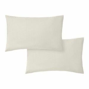 Poszewki na poduszki zestaw 2 szt. z perkalu bawełnianego 50x75 cm Cotton Percale – Bianca obraz