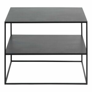 Czarny metalowy stolik 65x65 cm Pebble – Unique Furniture obraz