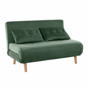 Zielona aksamitna sofa 125 cm Magalli – Støraa obraz
