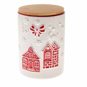 Ceramiczny pojemnik na ciastka Christmas cottage – Dakls obraz