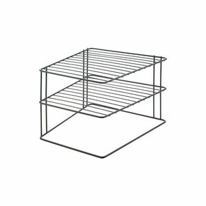 Czarna dodatkowa półka ze stali nierdzewnej 25x25 cm Palio – Metaltex obraz