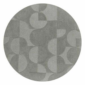 Szary okrągły dywan wełniany ø 160 cm Gigi – Flair Rugs obraz