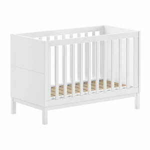 Białe łóżeczko z litego drewna sosnowego 60x120 cm Eva – Vipack obraz