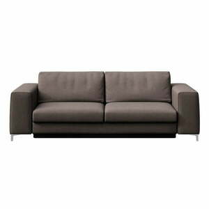 Szarobrązowa aksamitna rozkładana sofa 256 cm Rene – Rodier obraz