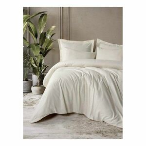 Beżowa pościel jednoosobowa z bawełny renforcé 140x200 cm Checkered – Mila Home Luxury obraz