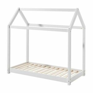 Białe łóżko dziecięce w kształcie domku Vipack Cabane, 70 x 140 cm obraz