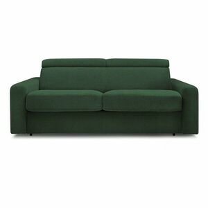 Ciemnozielona sztruksowa rozkładana sofa 215 cm Monaco – Bobochic Paris obraz