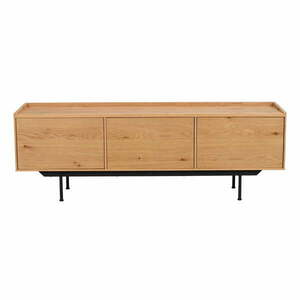 Naturalna szafka pod TV w dekorze dębu 160x56 cm Brewerton – Rowico obraz