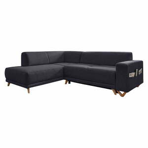 Antracytowy rozkładany/ze schowkiem narożnik Classy Sophie – Miuform obraz
