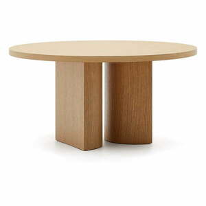 Okrągły stół w dekorze dębu ø 150 cm Nealy – Kave Home obraz