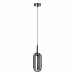 Antracytowa lampa wisząca LED ze szklanym kloszem ø 13 cm Fiuggi – Candellux Lighting obraz