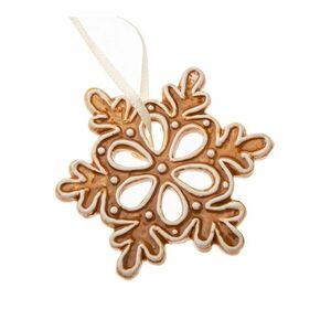 Ozdoba świąteczna ceramiczna ø 6 cm Gingerbread Flake – Dakls obraz