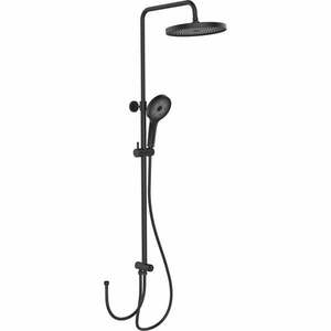 Czarny zestaw prysznicowy ze stali nierdzewnej 120 cm Soft Water – Wenko obraz