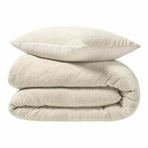 Beżowa pościel dwuosobowa z mikropluszu 240x220 cm Helena – douceur d'intérieur obraz