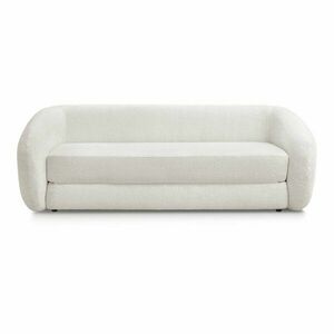 Biała rozkładana sofa z tkaniny szenilowej 228 cm Neyo – Bobochic Paris obraz